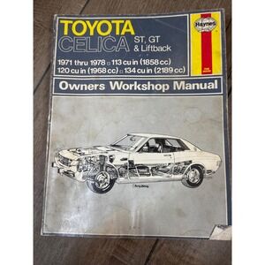Haynes Toyota Celica ST GT Liftback Owners Workshop Manual 1971-1978